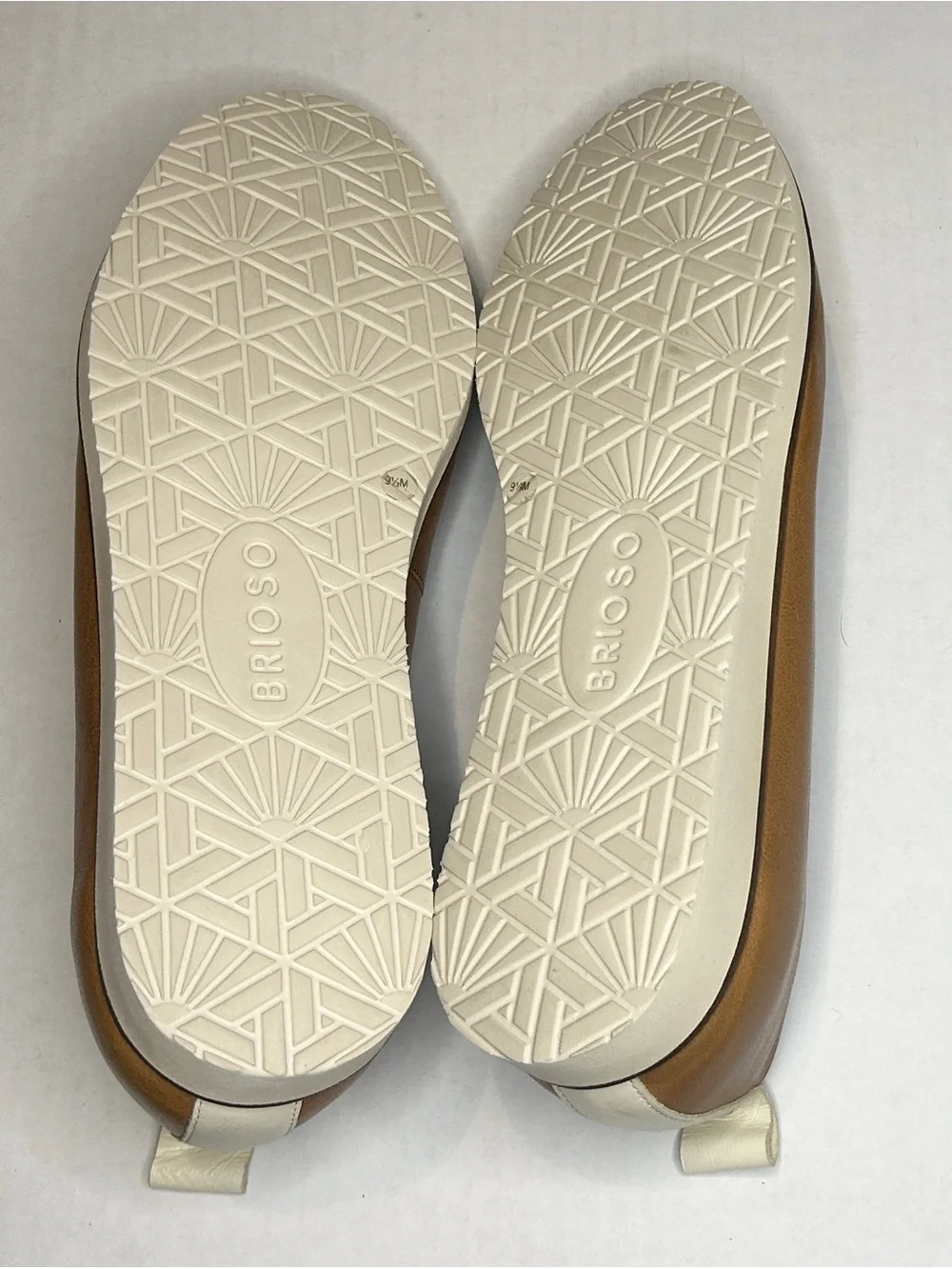 Brioso Size 9.5 Brown/Tan Leather Ballet Flats